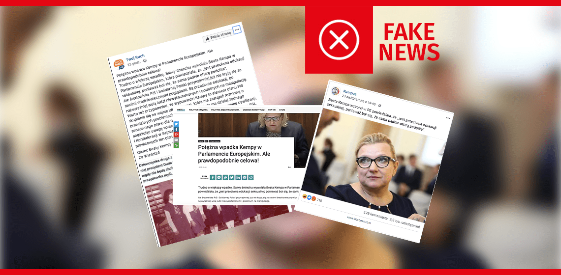 B. Kempa nie powiedziała, że boi się, że padnie ofiarą pedofila