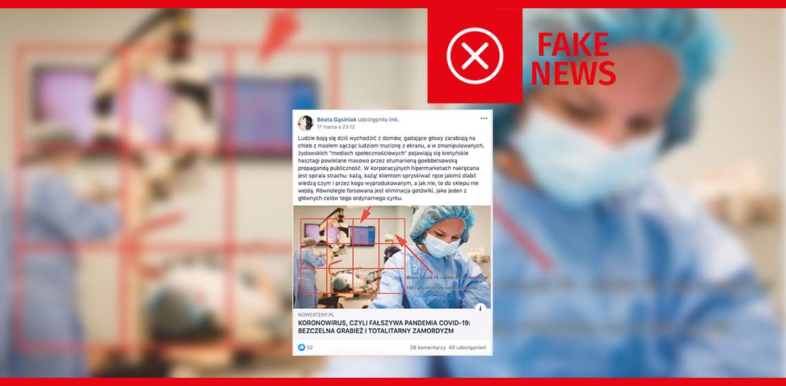 Nie, koronawirus nie jest fałszywą pandemią