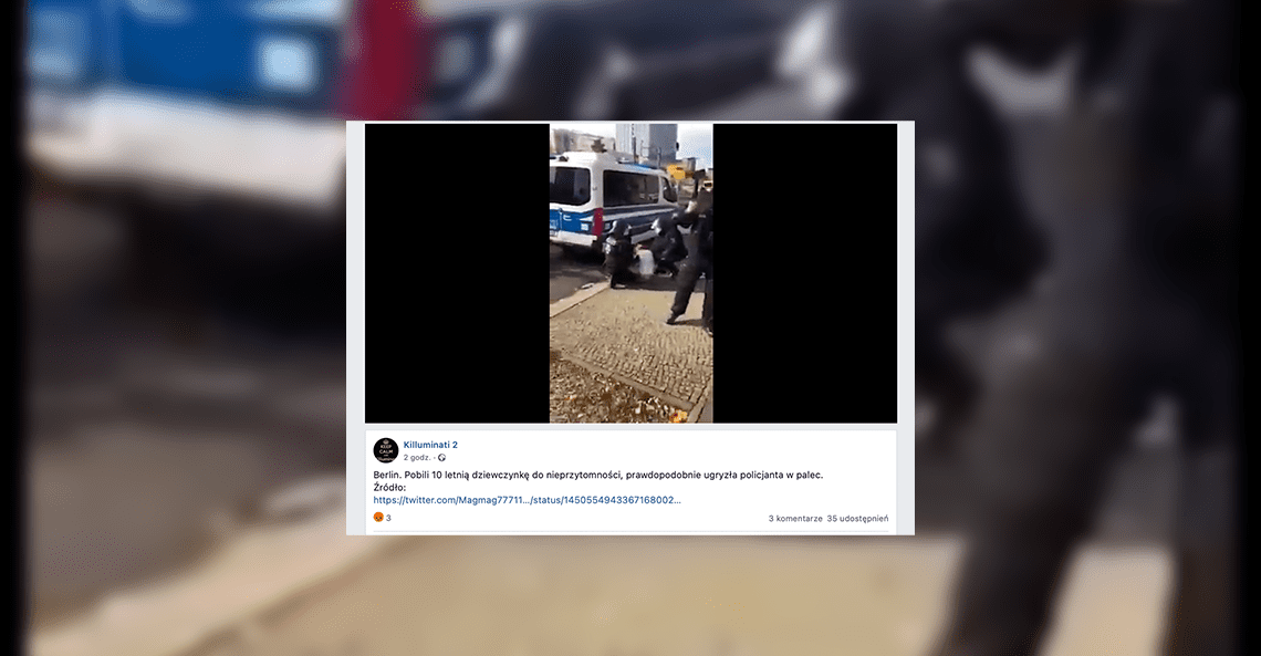 Niemieccy policjanci pobili 10-letnią dziewczynkę? Fake news!