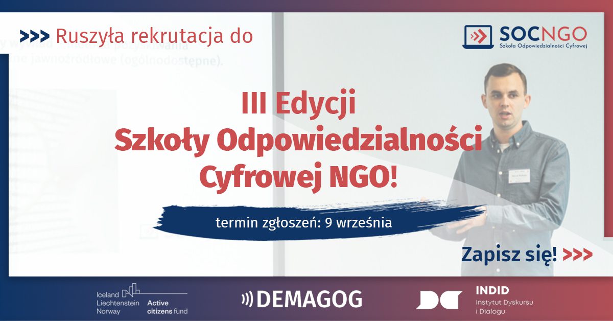 Ruszyła rekrutacja do III Edycji SOCNGO. Zgłoś swoją organizację!