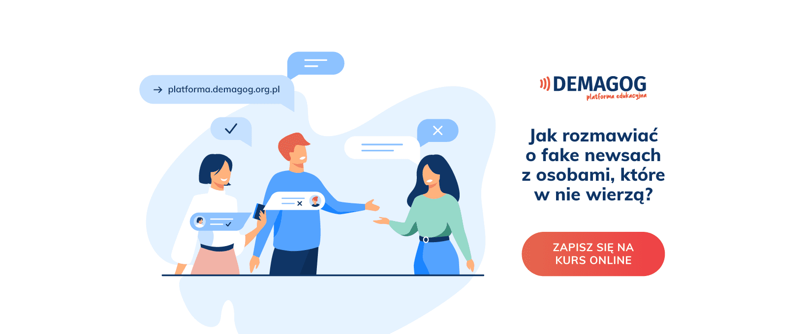 Jak rozmawiać o fake newsach z osobami, które w nie wierzą? Kurs online
