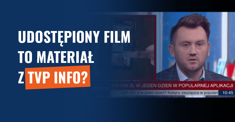 To materiał TVP Info? Oszuści podszywają się pod stację!