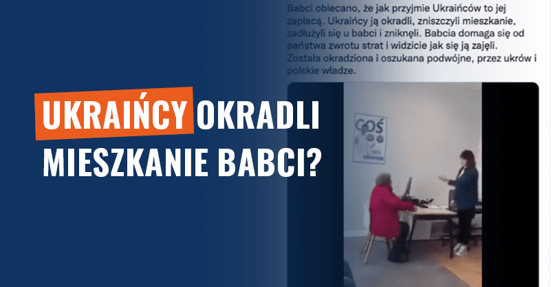 Ukraińcy okradli mieszkanie babci? Wideo nie ma z nimi związku!