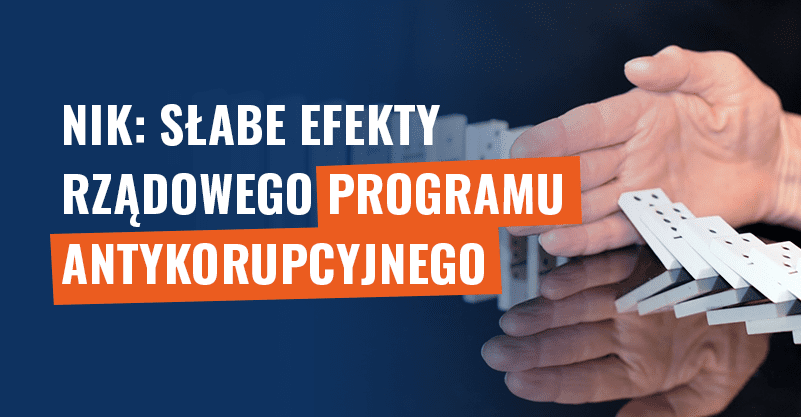 NIK: słabe efekty rządowego programu antykorupcyjnego