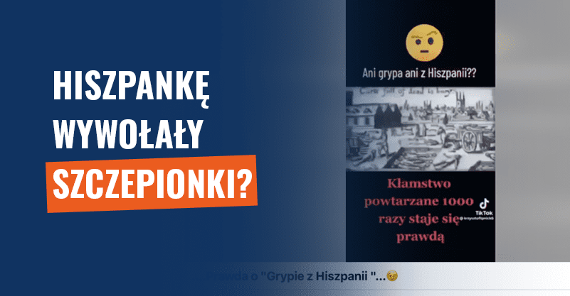 Hiszpankę wywołały szczepionki? Powrót dezinformującego filmu
