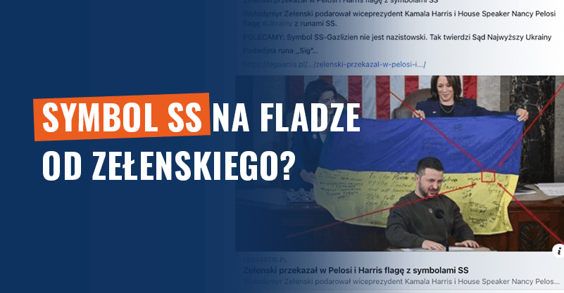 Symbol SS na fladze od Zełenskiego? Fake news!