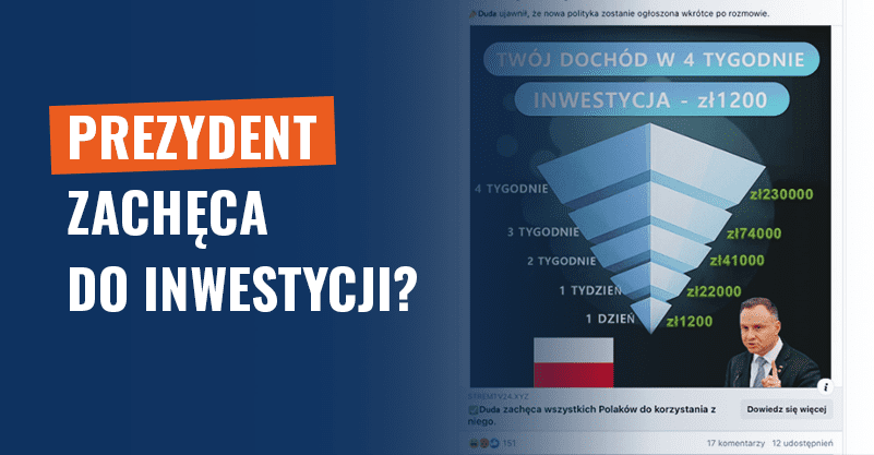 Prezydent zachęca do inwestycji? Nic takiego się nie wydarzyło!