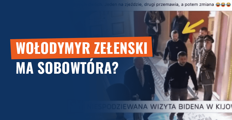 To sobowtór prezydenta Zełenskiego? Nie, to jego ochroniarz!