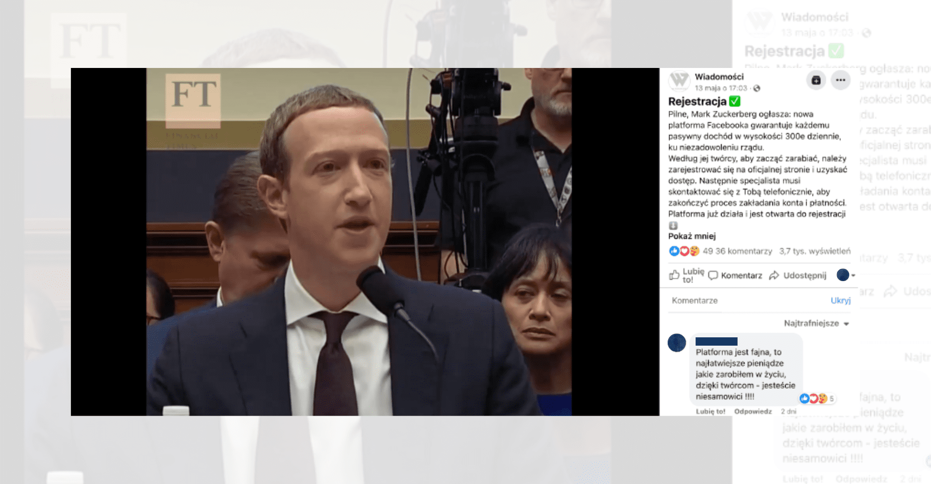 Tym razem to Zuckerberg pomaga w zarabianiu? To scam