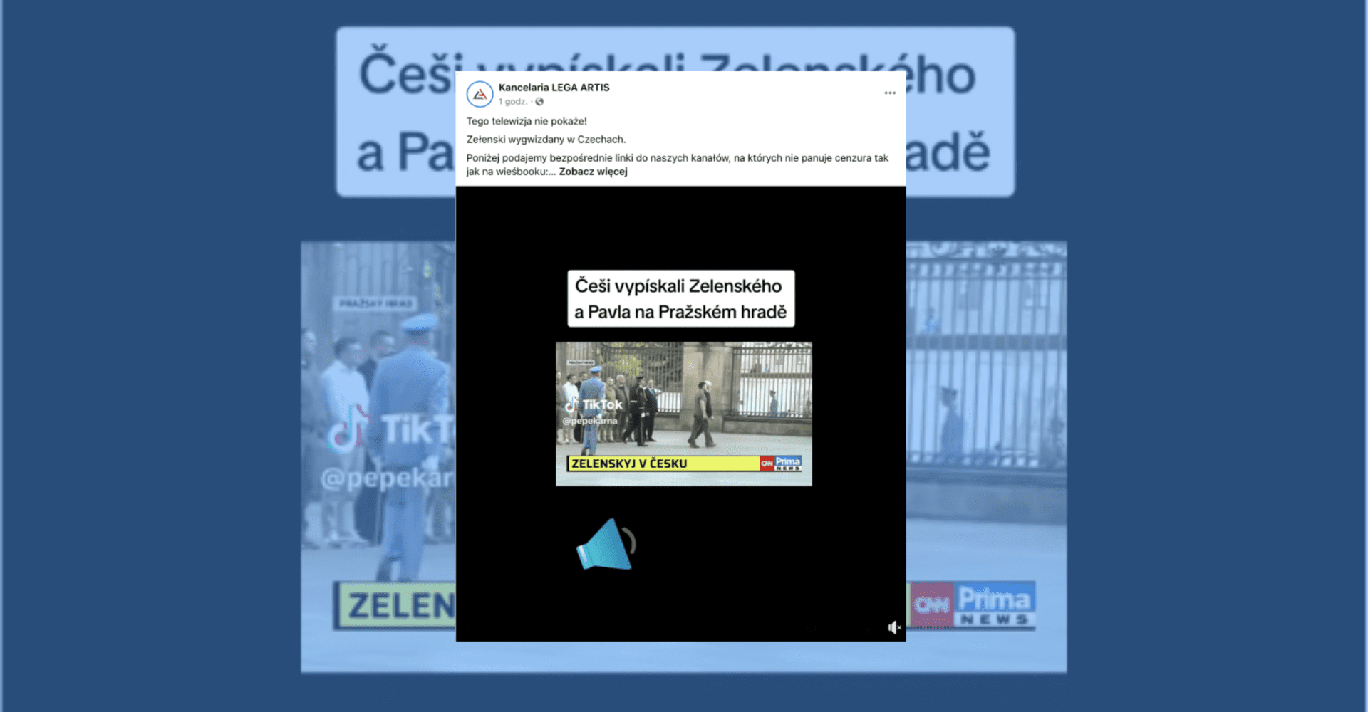 Prezydent Zełenski wygwizdany w Czechach? Fake news