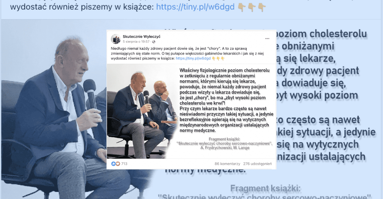 Normy cholesterolu są zbyt restrykcyjne? Nie, to fake news