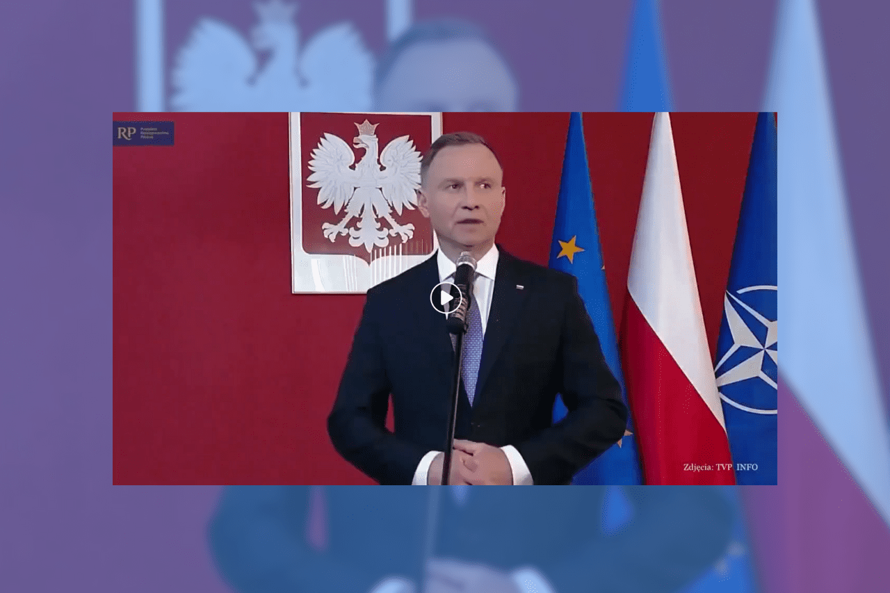 Skrinszot wpisu na Facebooku – przerobione nagranie z Andrzejem Dudą