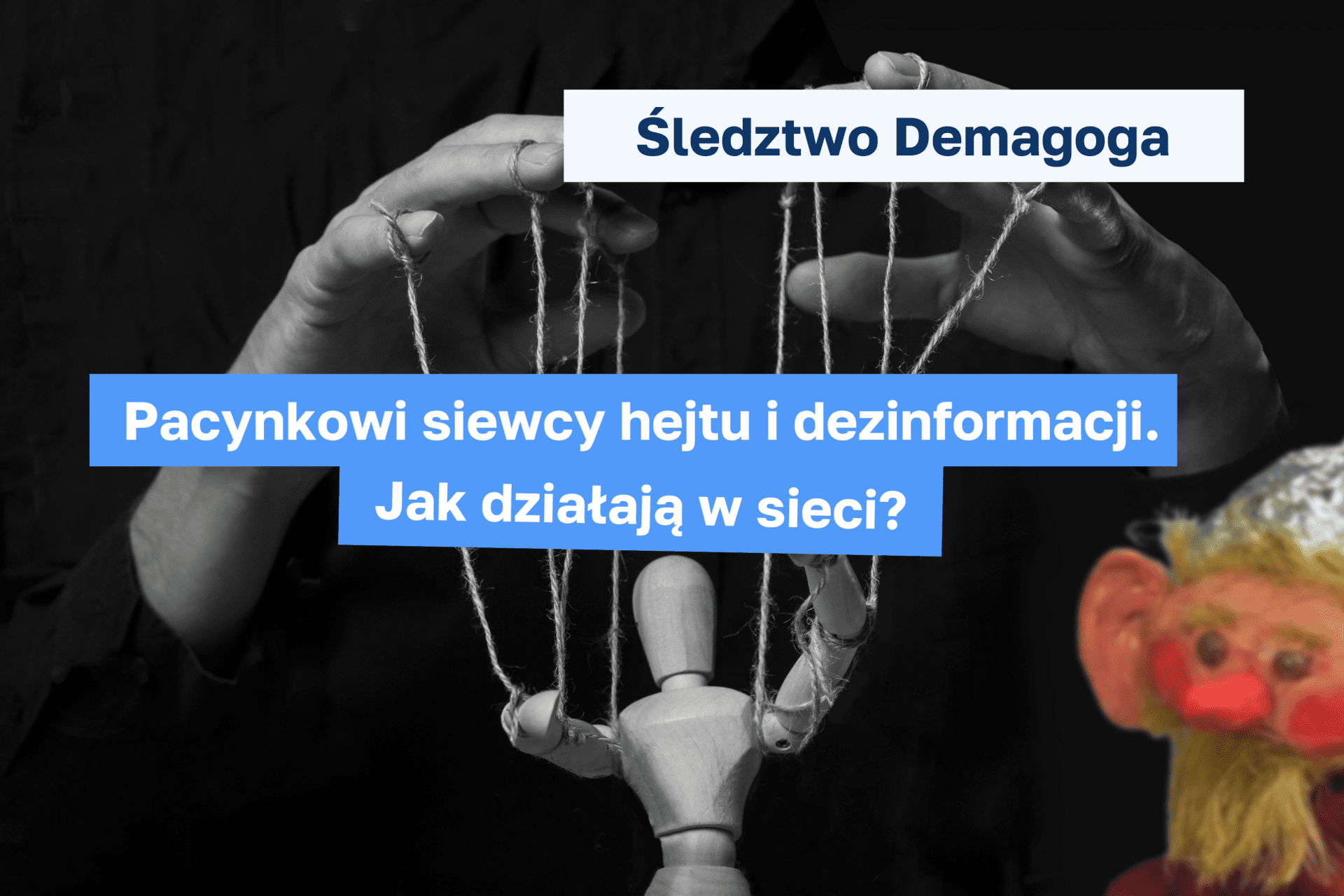 Pacynkowi siewcy hejtu i dezinformacji. Jak działają w sieci? Śledztwo Demagoga