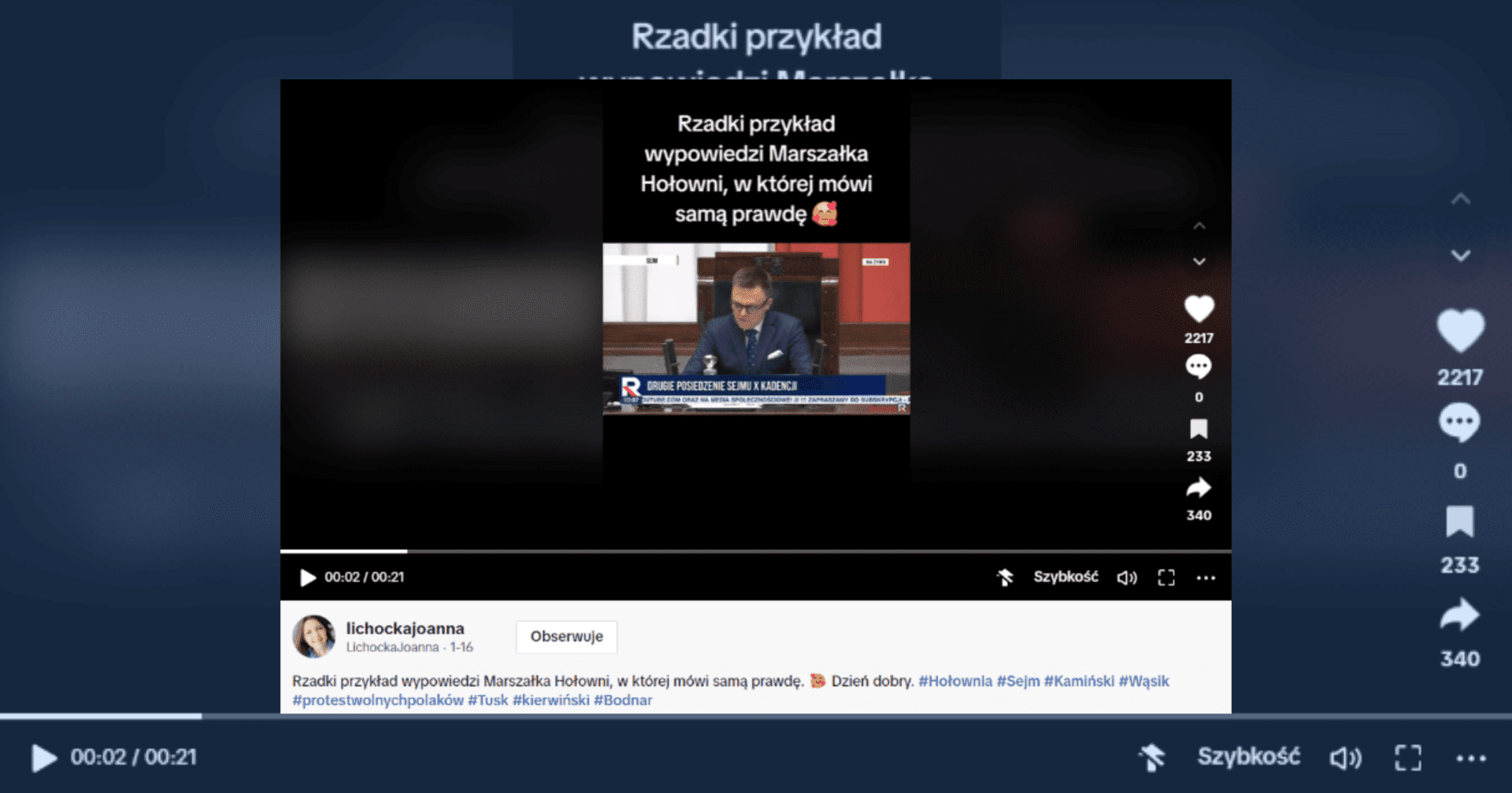 Hołownia przyznał, że rząd Tuska łamie Konstytucję? Manipulacja