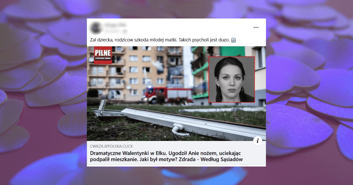 screen na pierwszym planie, w tle wycięte papierowe serca