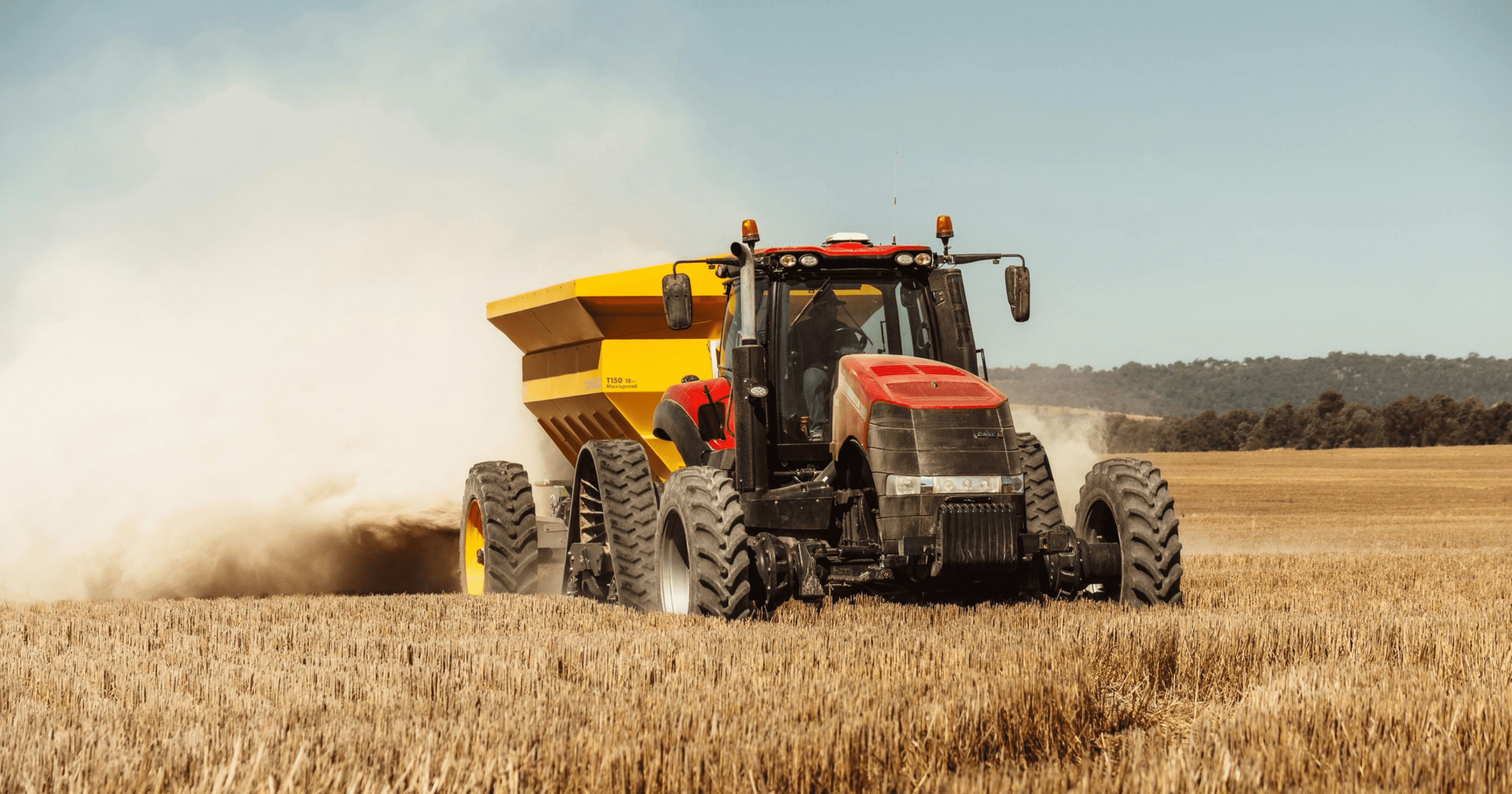Traktor zbierający zboże
