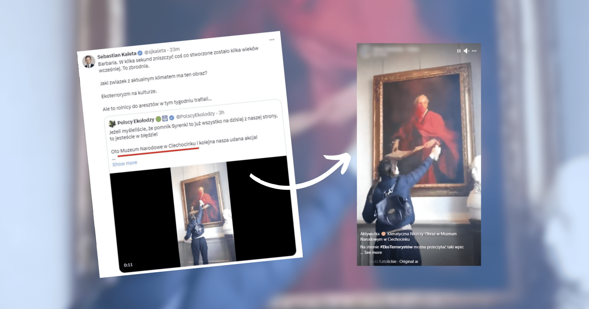 Aktywistka niszczy obraz z muzeum w Ciechocinku? To nieprawda