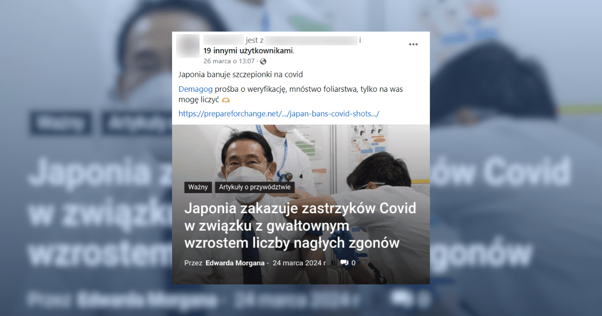 screen z Facebooka, na którym znajduje się lekarz