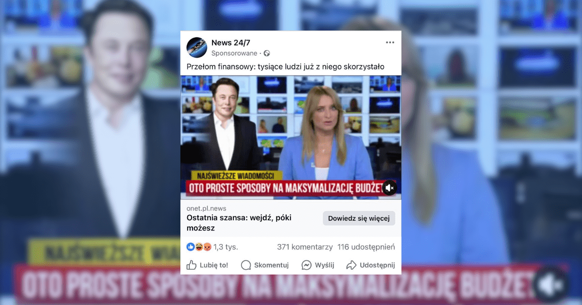 scam na Elona Musca, screen z facebooka