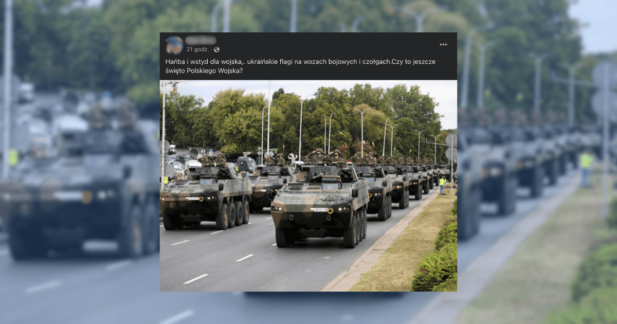 Ukraińskie flagi na rosomakach, fałszywy kontekst