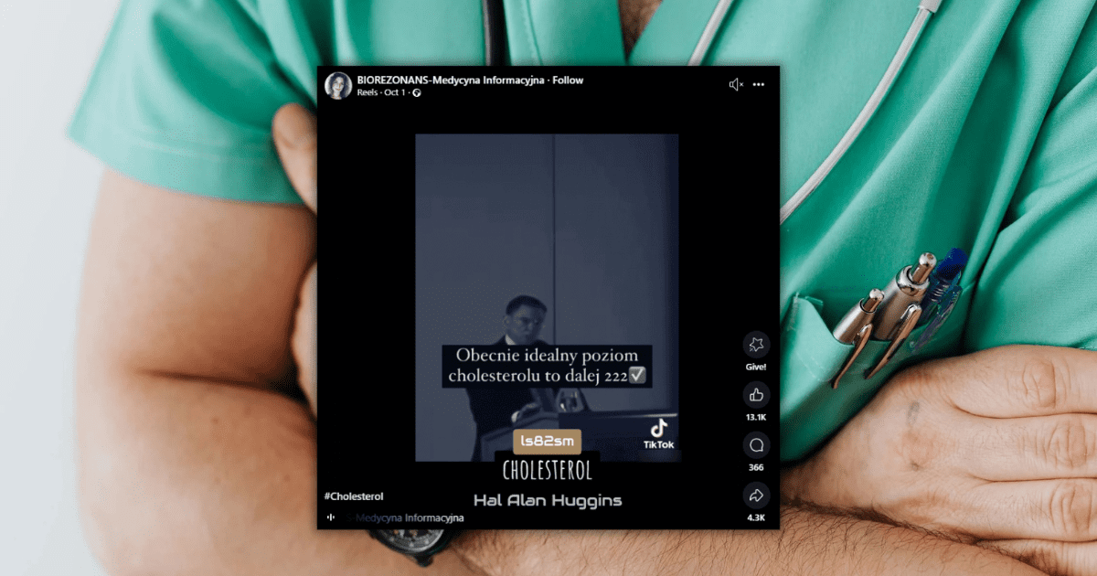 screen z facebooka, zdjęcie lekarza