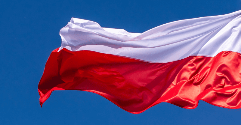 na grafice widzimy flagę Polski