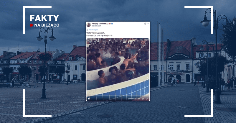 w tle rynek w Żorach, zrzut ekranu z portalu X.com