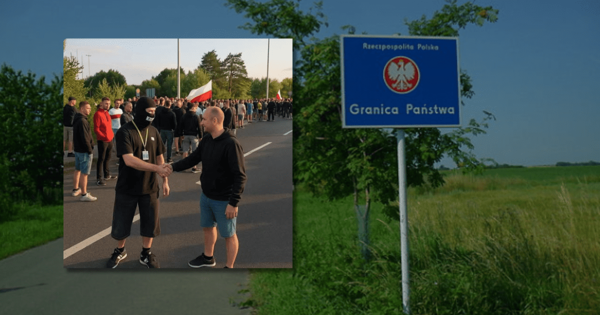 Polska granica, zdjęcie ludzi ściskających dłonie