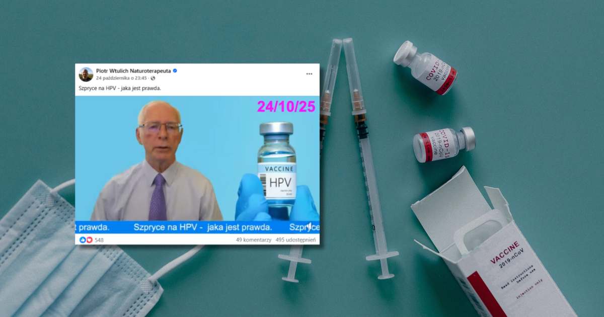 w tle strzykawki i fioki z preparatem do szczepienia