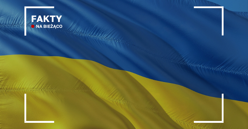 grafika przedstawia flagę Ukrainy