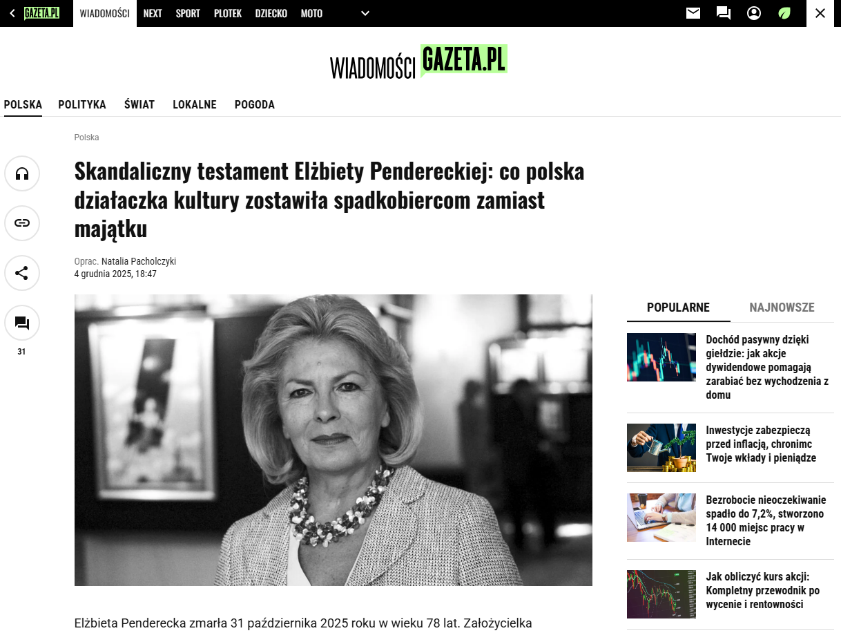 Zrzut ekranu z platformy Browserling, gdzie pojawia się strona podszywająca się pod portal Gazeta.pl.