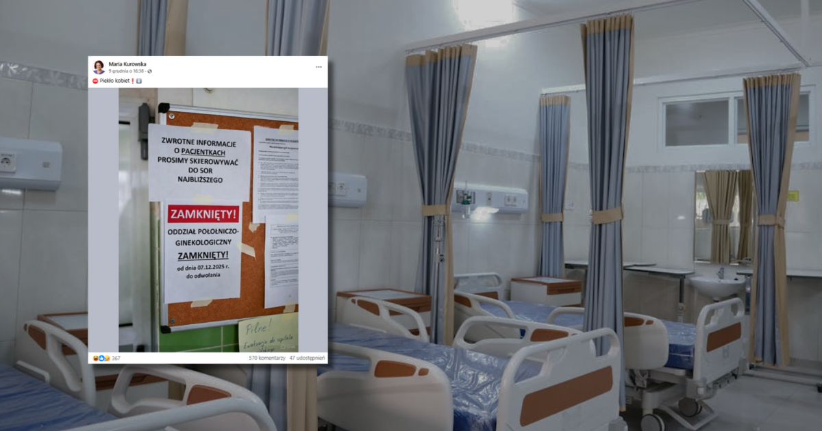 sala w szpitalu, zrzut ekranu z Facebooka
