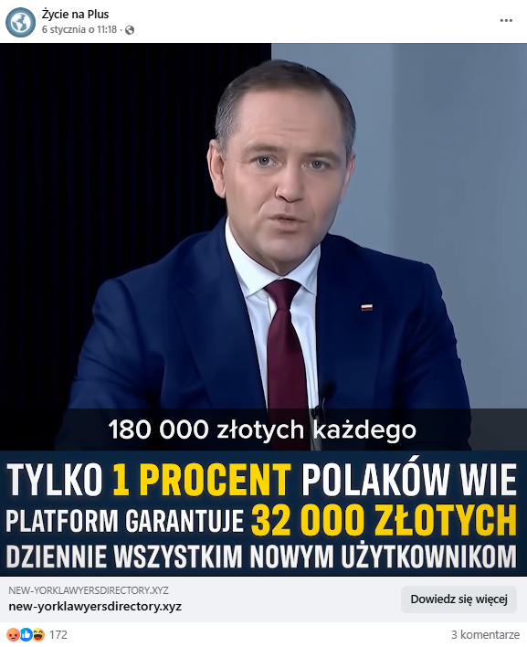 Wpis na Facebooku z Karolem Nawrockim
