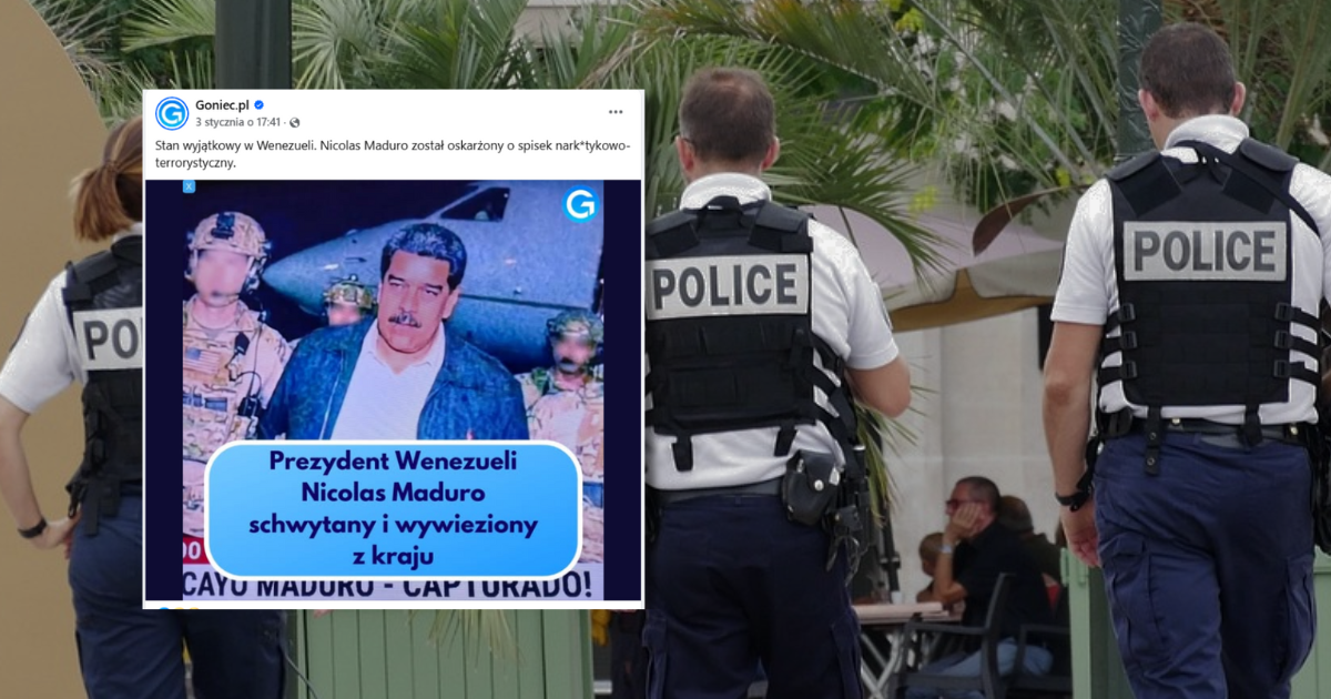 w tle policja, zrzut ekranu z Facebooka