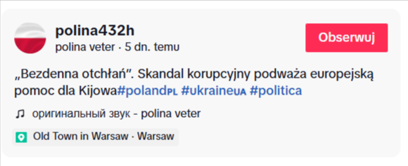 Grafika przedstawia zrzut ekranu z konta polina432h.