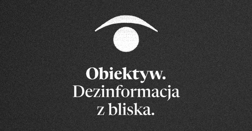 logo obiektywu przedstawiające oko i napis obiektyw pod nim