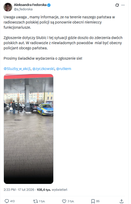 Wpis zyskał ponad 100 tys. wyświetleń i 3 tys. polubień. Informacje podawane przez redaktorkę podała dalej m.in. TV Republika.