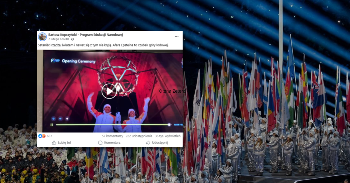 Zimowe Igrzyska Olimpijskie Mediolan–Cortina 2026, zrzut z Facebooka