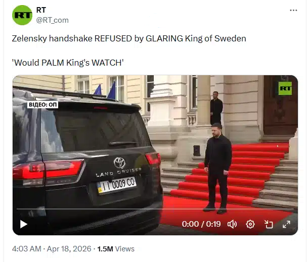 Wpis na X’ie Russia Today
