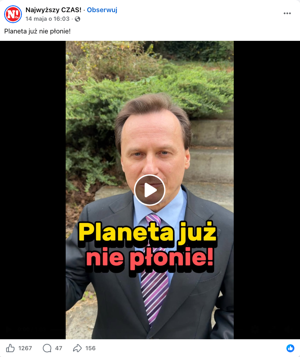 Rolka z Facebooka z Tomaszem Sommerem