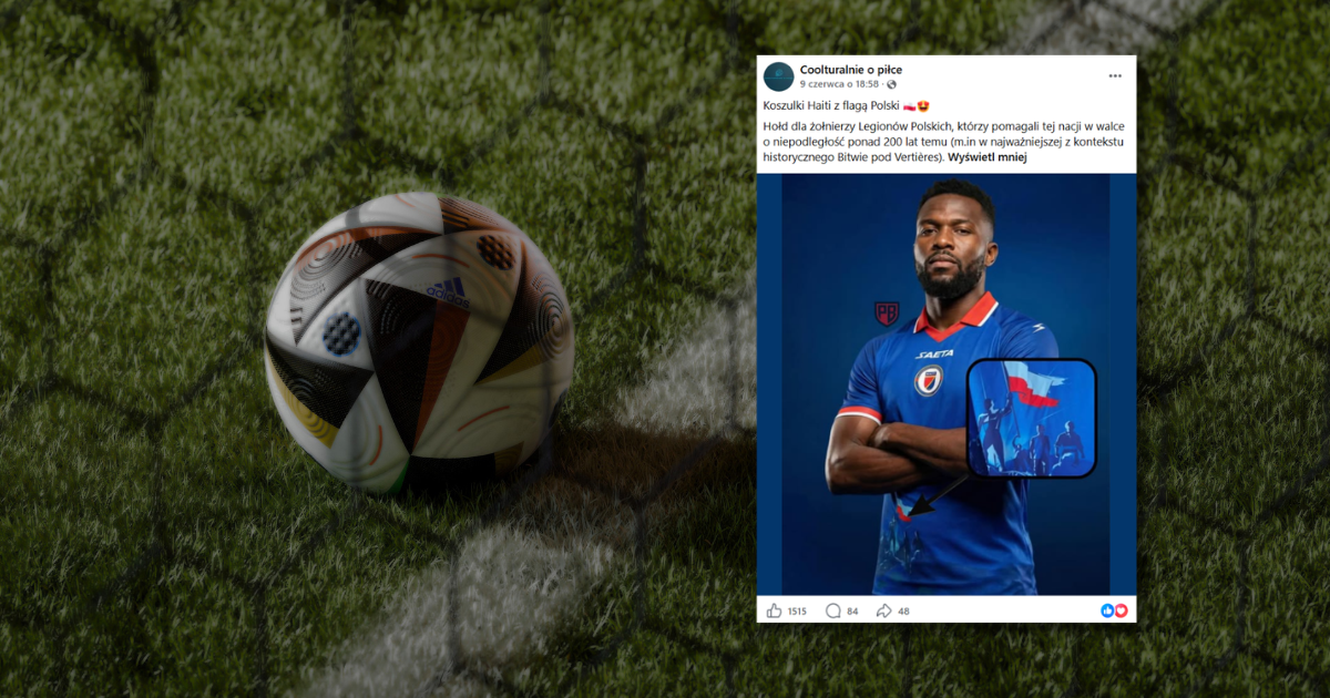 Koszulki reprezentacji Haiti. Nie ma tam polskiej flagi