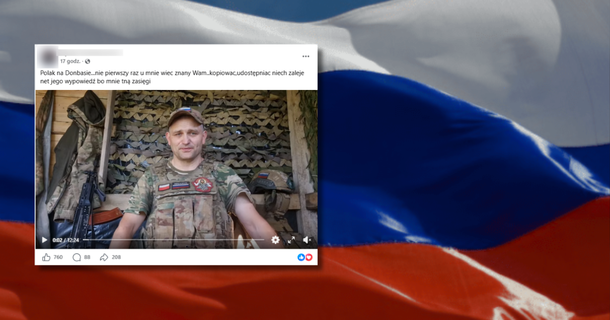 Polak na Donbasie powraca. Mężczyzna nadal szerzy propagandę