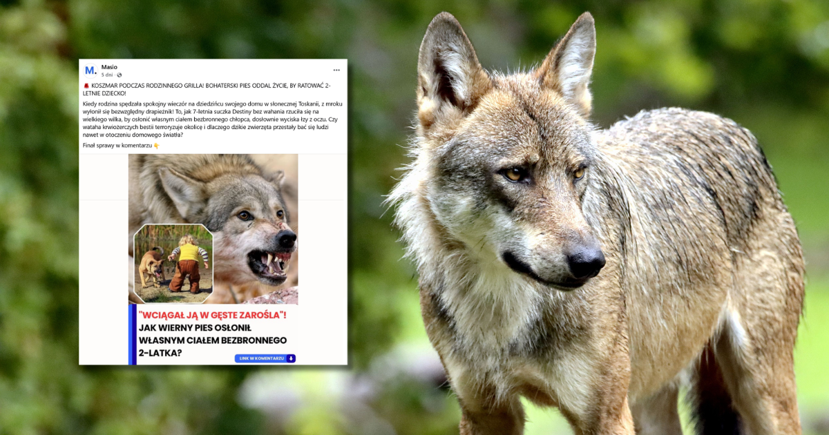 Pies uratował dziecko przed wilkiem? Ta historia wyglądała inaczej