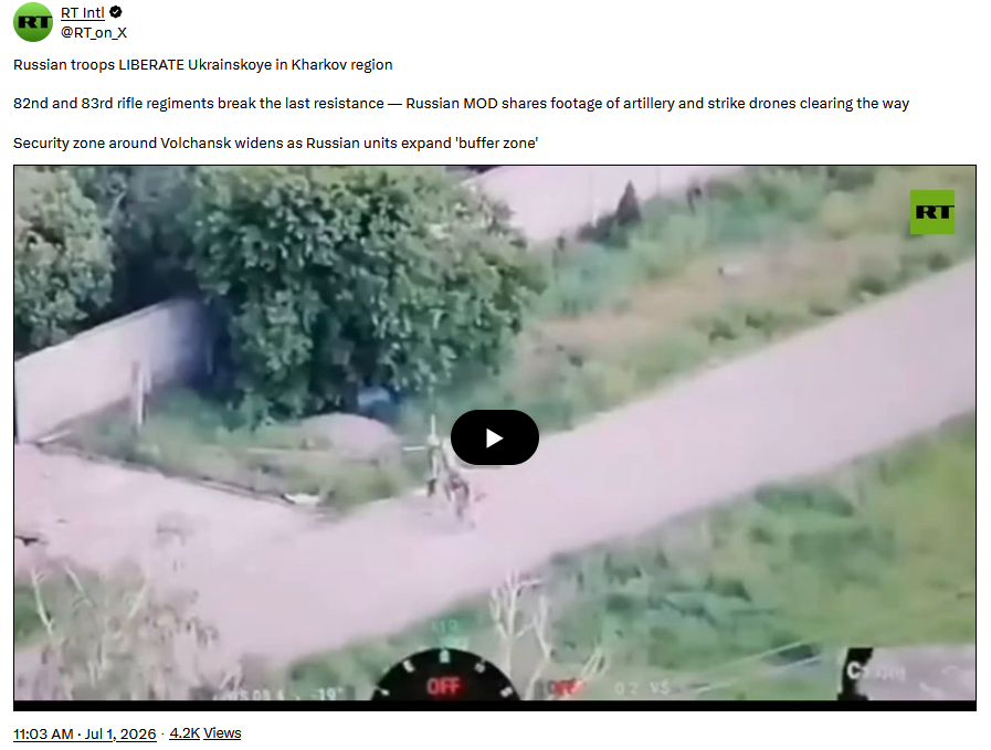 Zrzut ekranu wpisu z X, podpis i klatka z nagrania